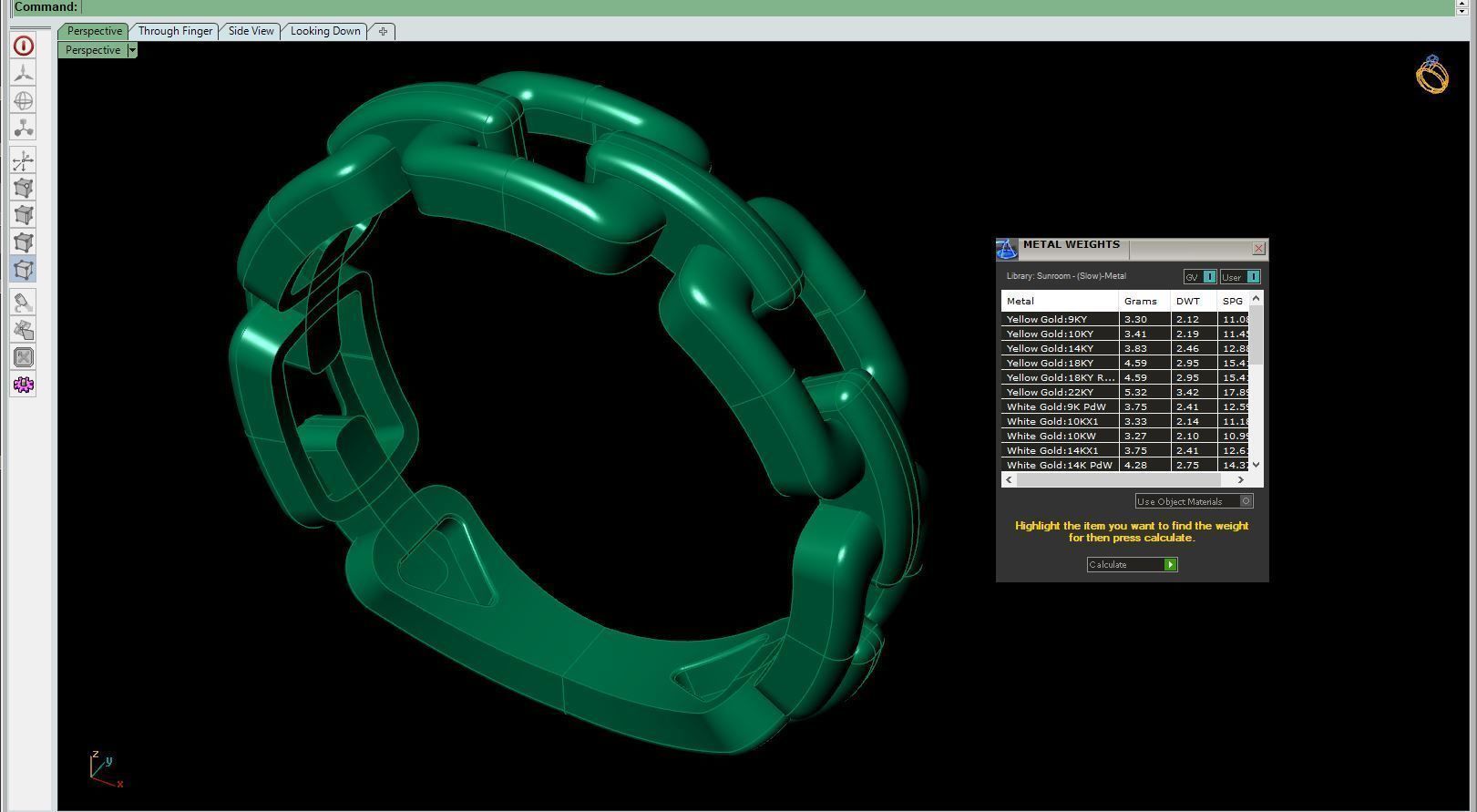 Gold ring A 3D print model_11