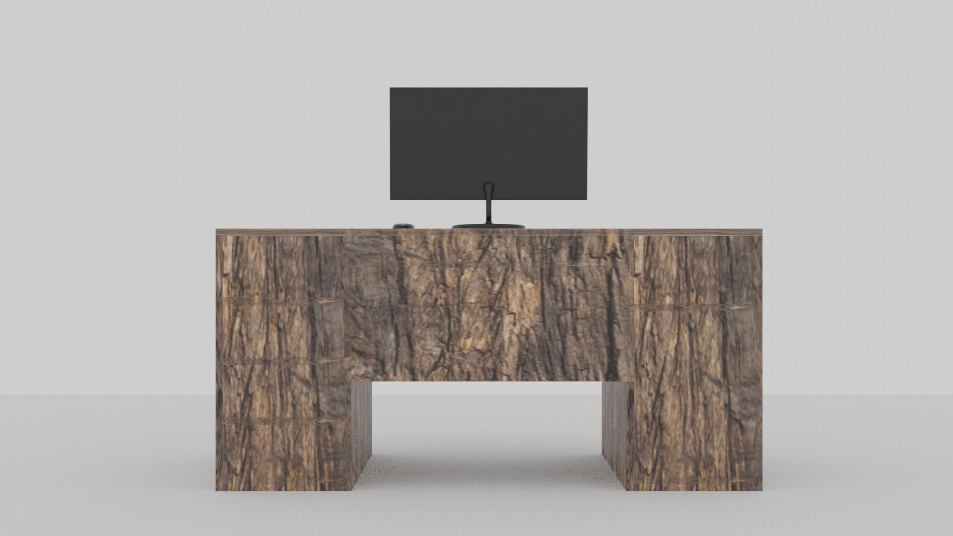 Computer Table Free low-poly 3D model_4