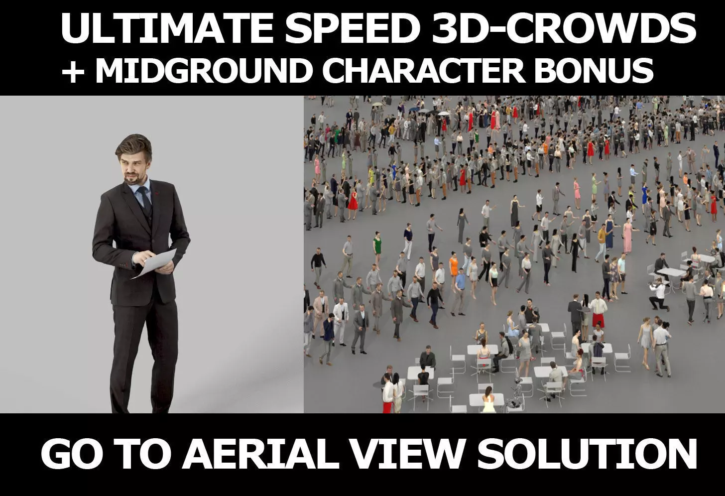 3d crowds Ingrain Viewing Documents A Midground Business Man 3D Model Collection_0