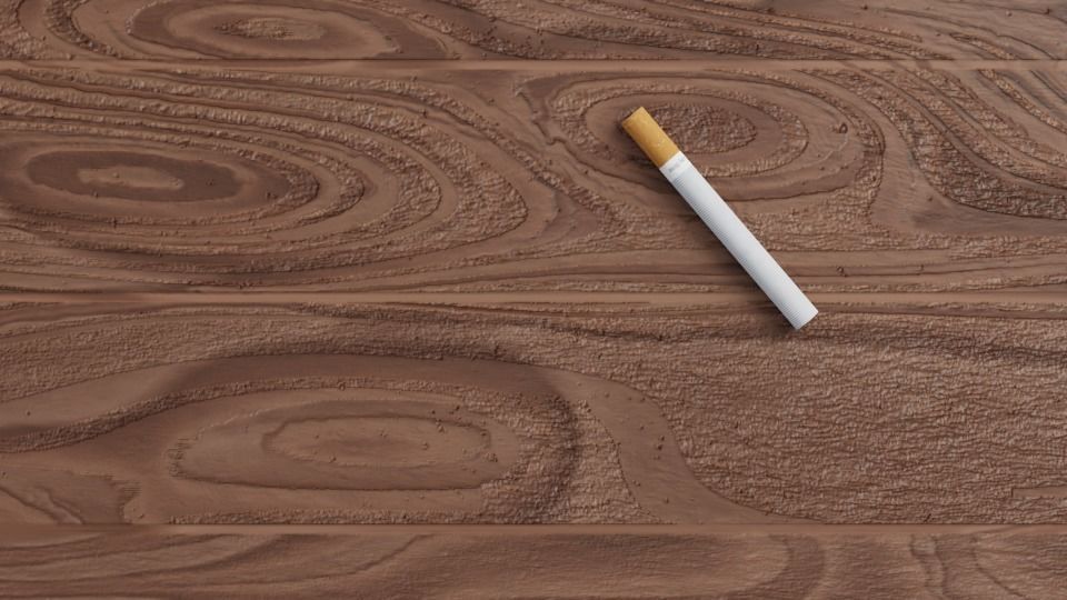 Cigarette Model Burning Variant with Realistic 4k PBR Textures Low-poly 3D model_2
