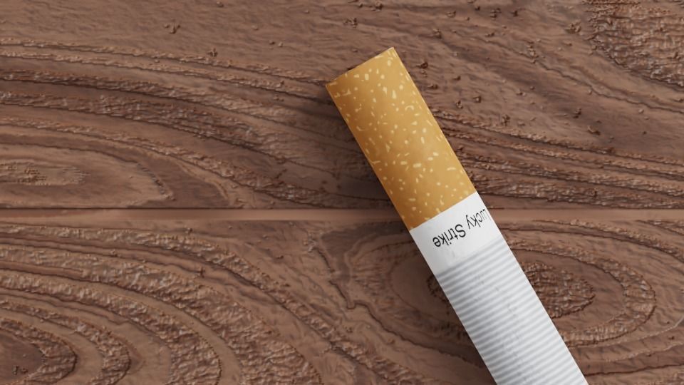 Cigarette Model Burning Variant with Realistic 4k PBR Textures Low-poly 3D model_4