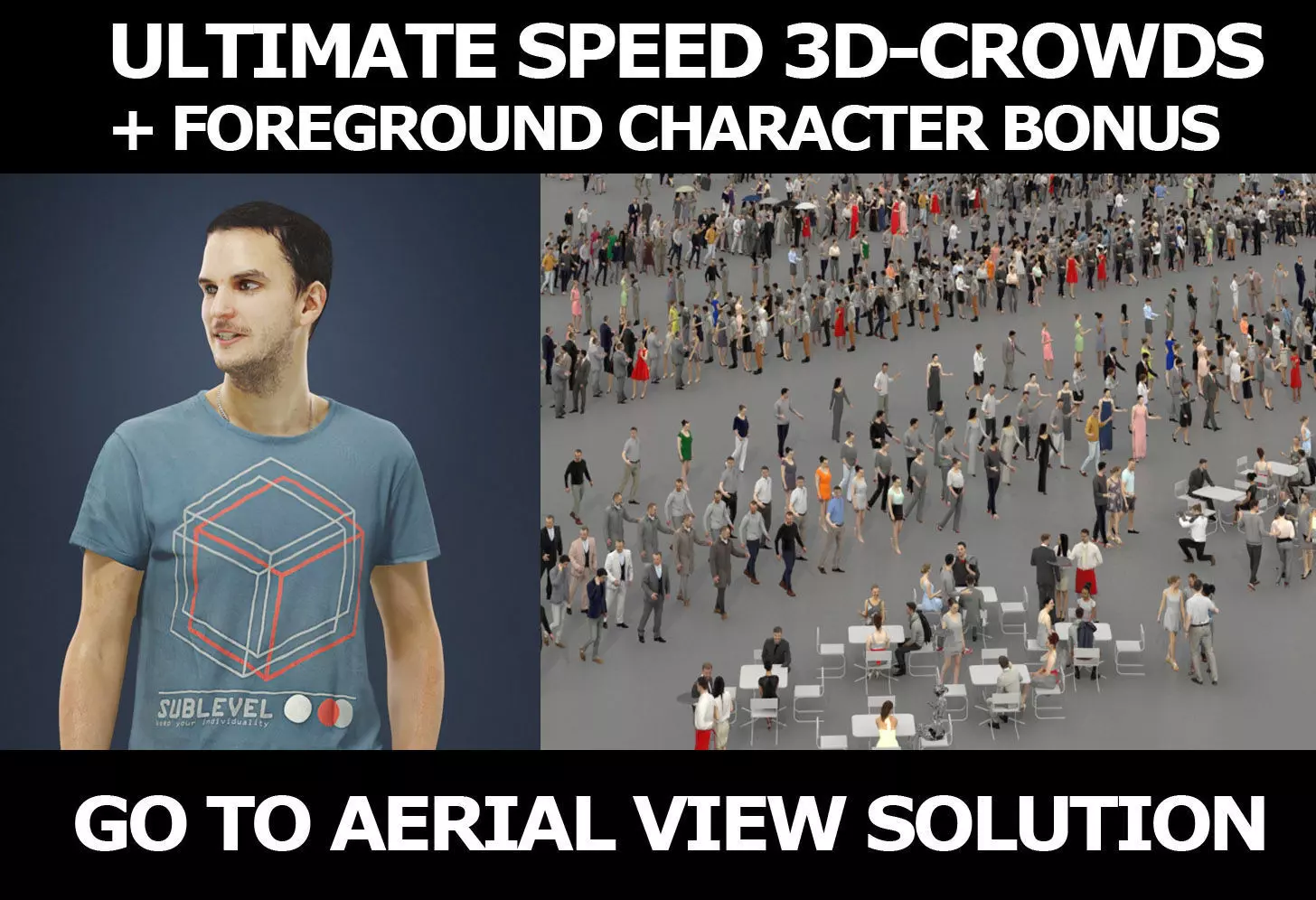 3d crowds Jest a Summer Foreground Casual Walking man 3D Model Collection_0