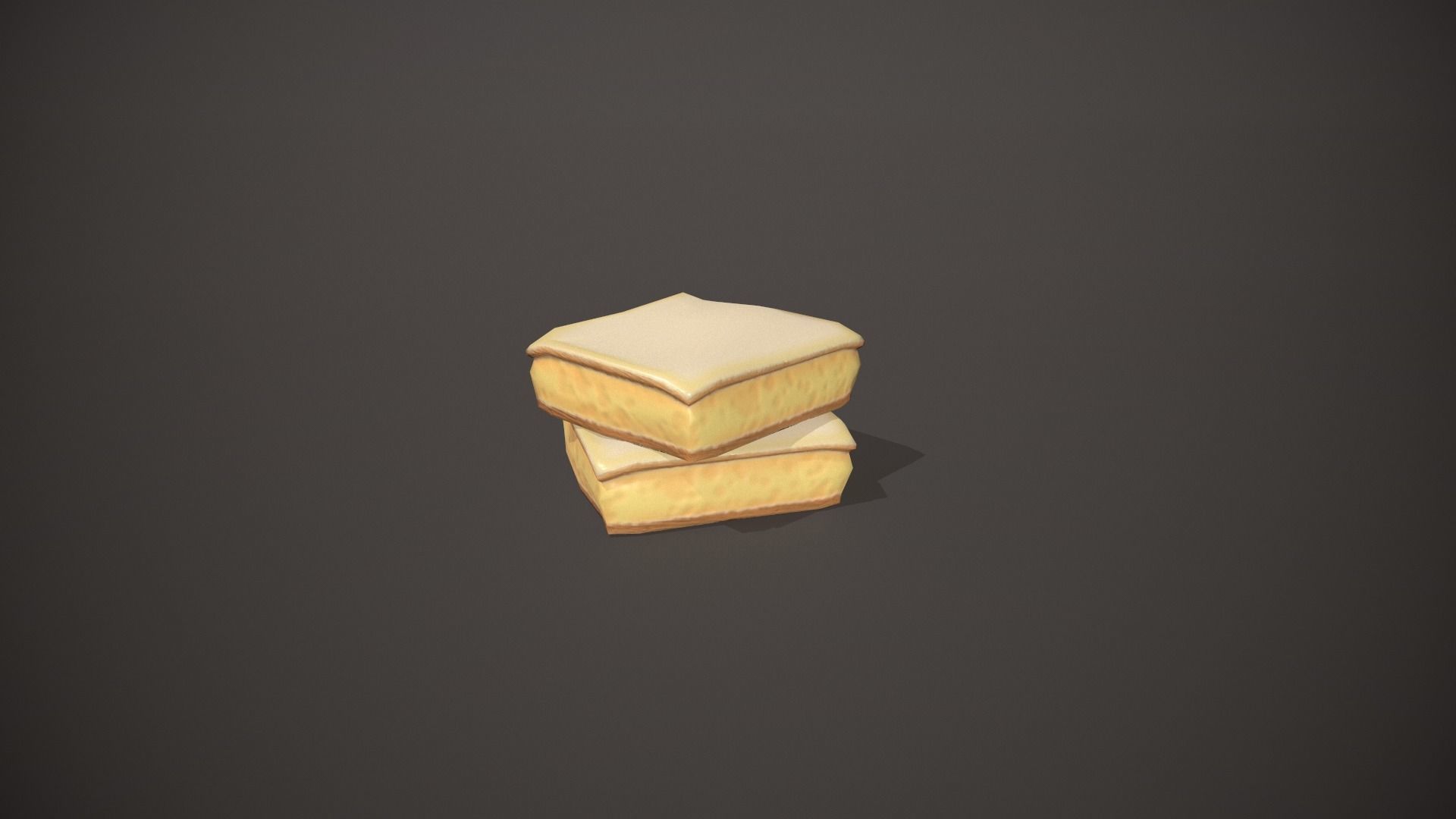 Custard Slice Low-poly 3D model_10