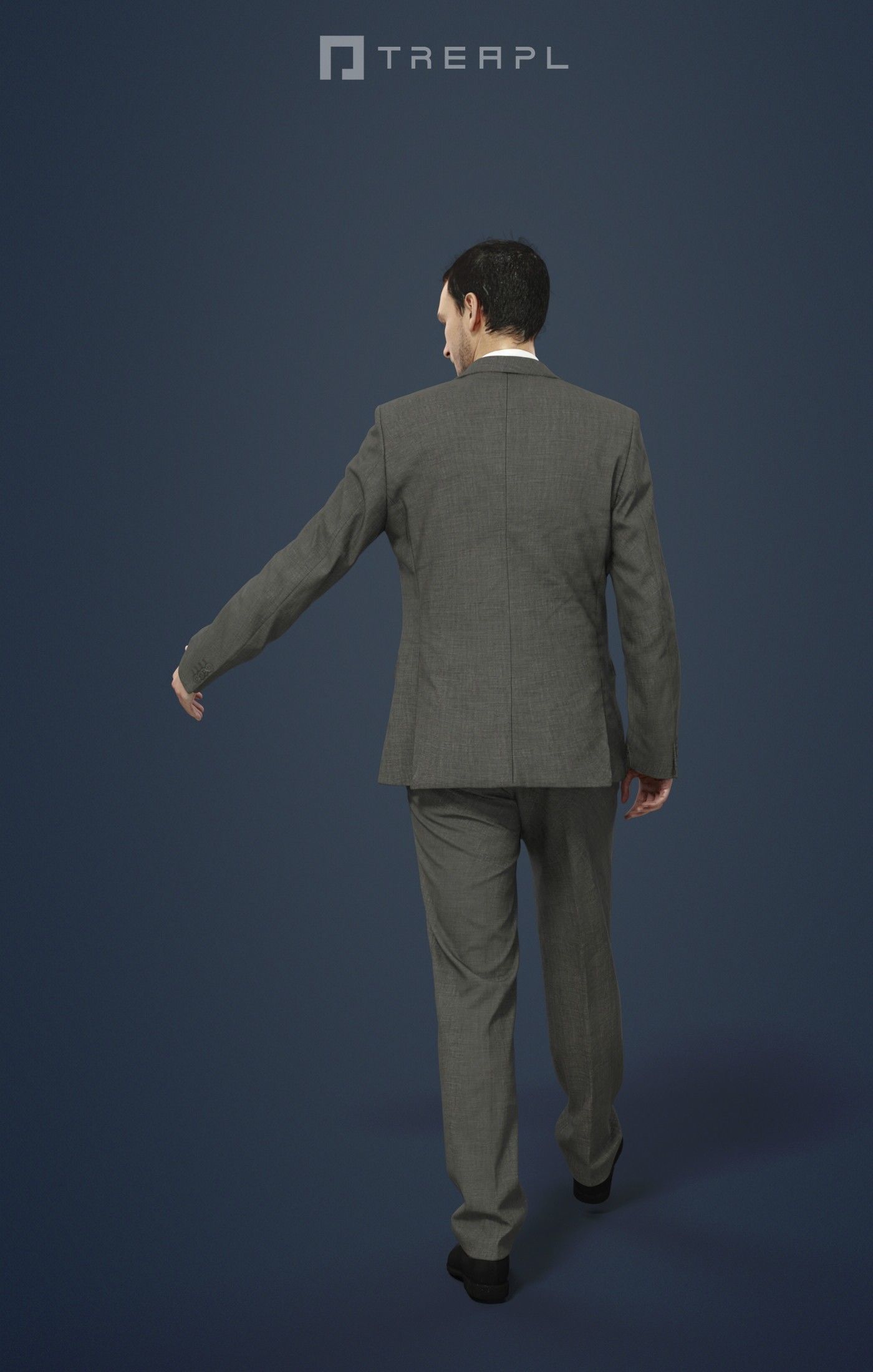 3d crowds and Jest A Foreground Business Man Walking 3D Model Collection_21