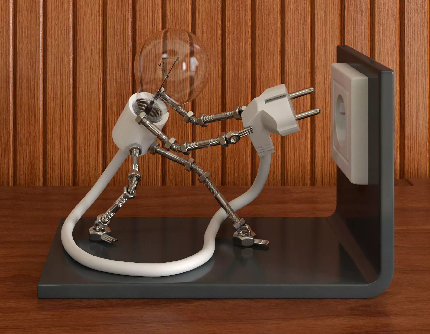 Lamp robot Free 3D model