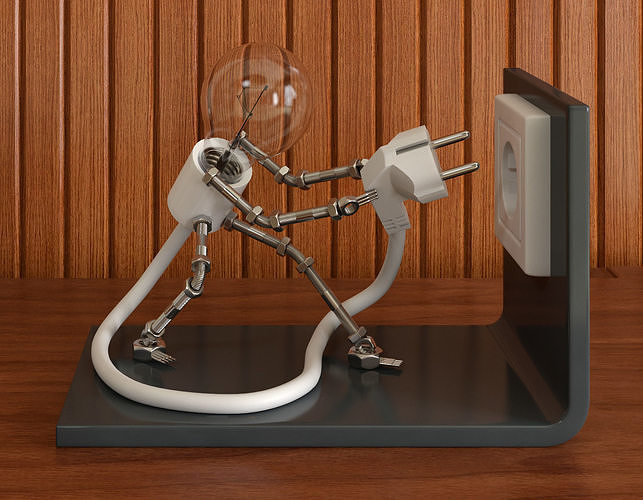 Lamp robot Free 3D model