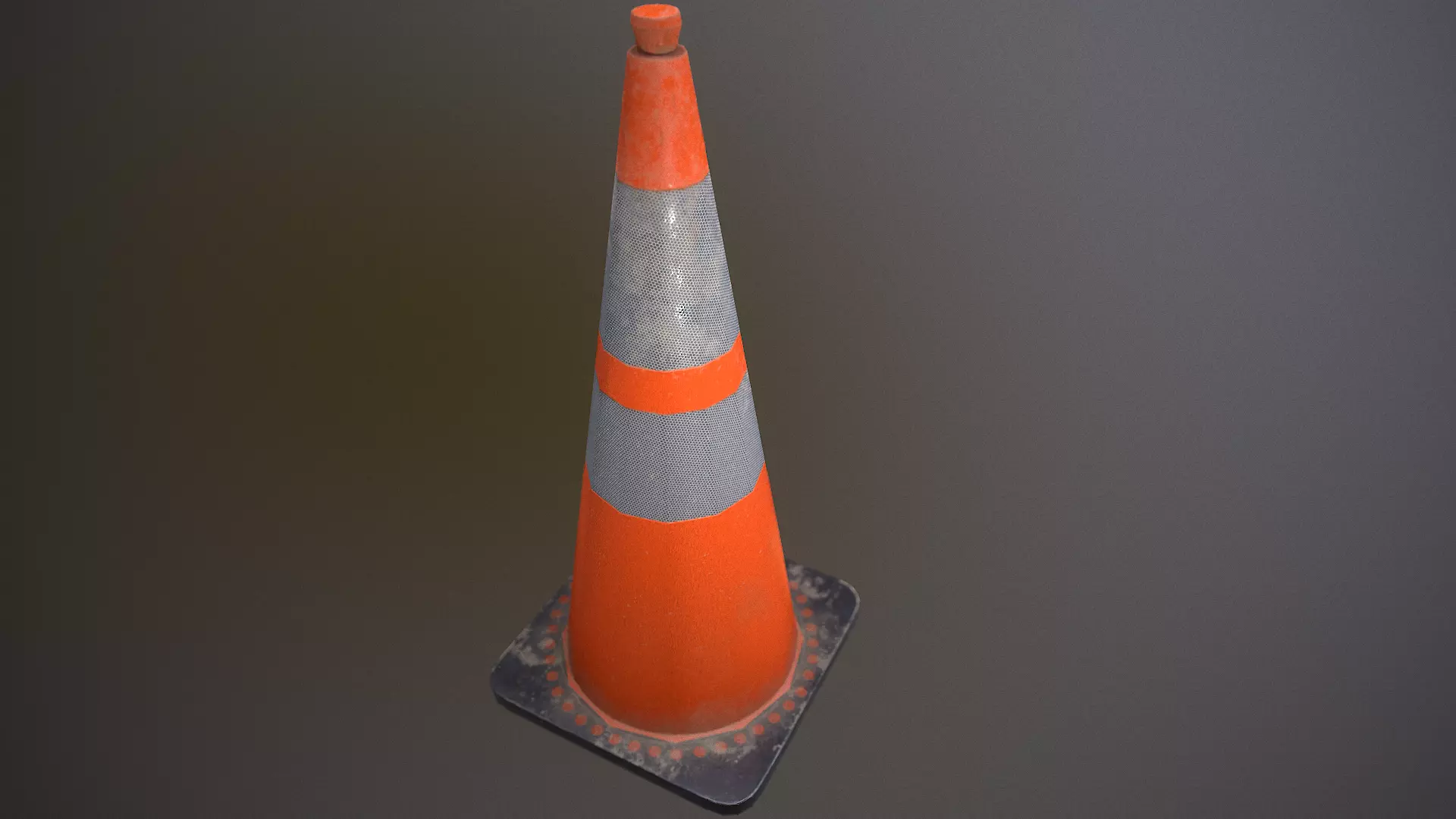 PBR Low poly Traffic cone Free low-poly 3D model_0