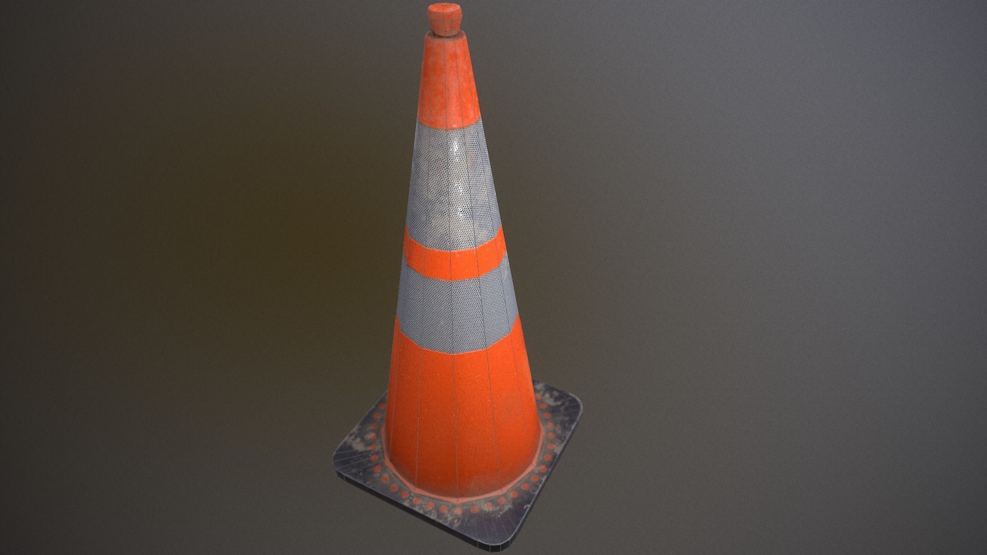 PBR Low poly Traffic cone Free low-poly 3D model_2