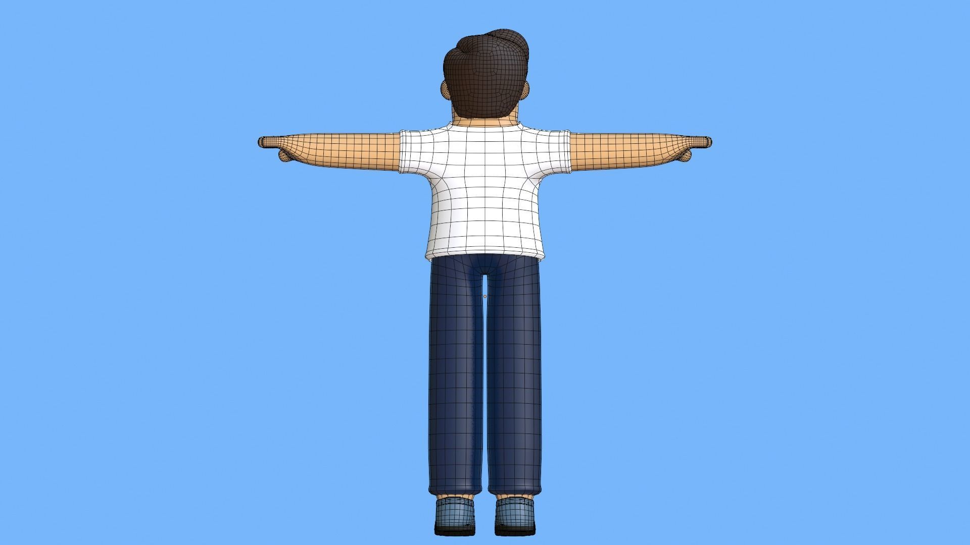 Minimal Cartoon Character Man 3D model_30
