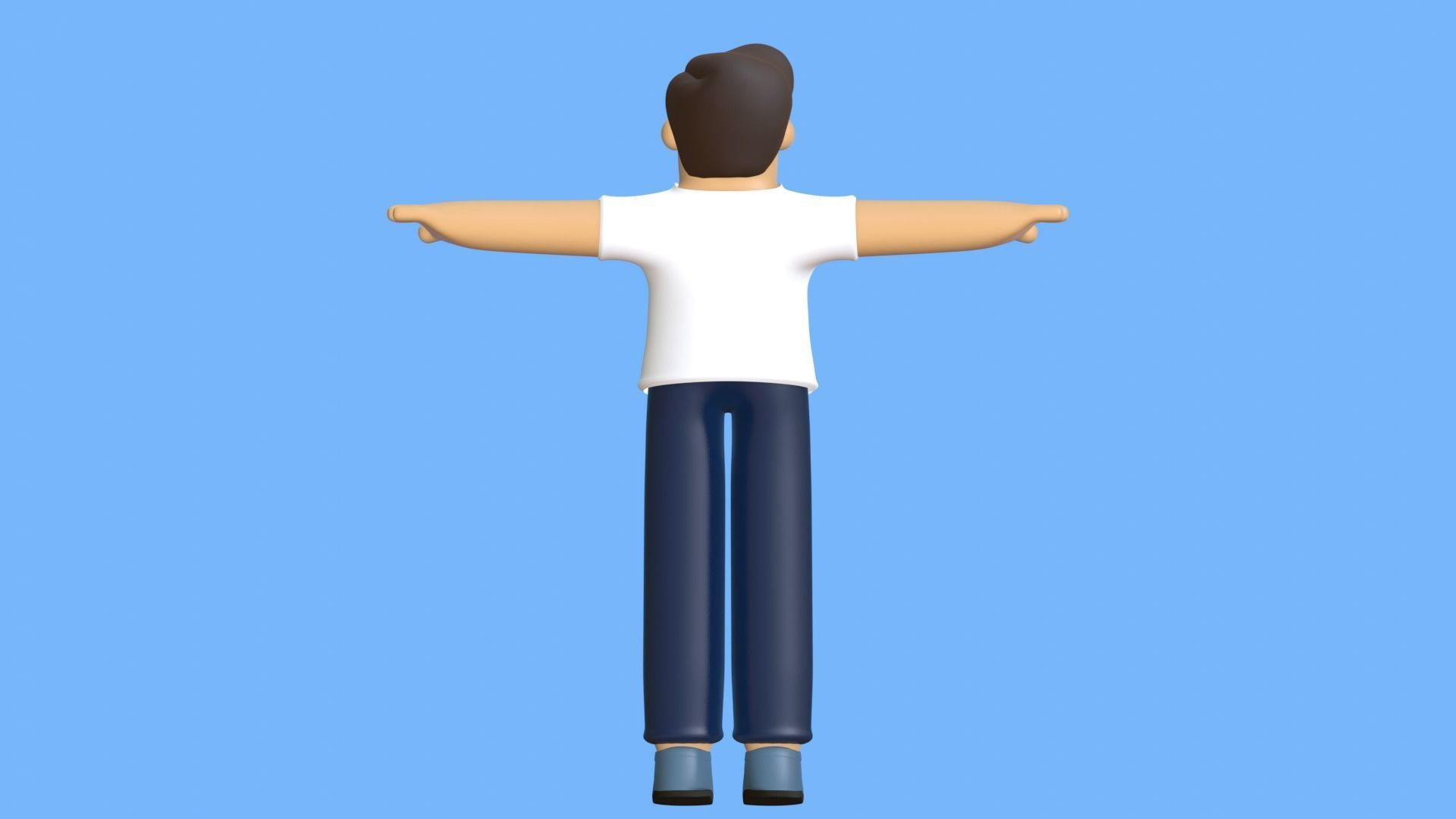 Minimal Cartoon Character Man 3D model_18