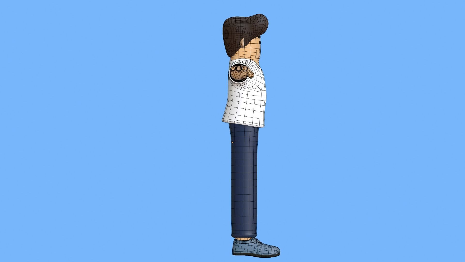 Minimal Cartoon Character Man 3D model_29