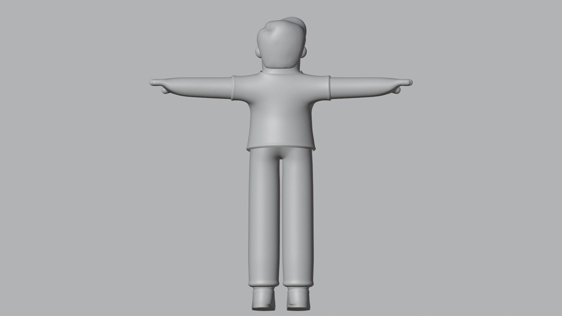 Minimal Cartoon Character Man 3D model_22