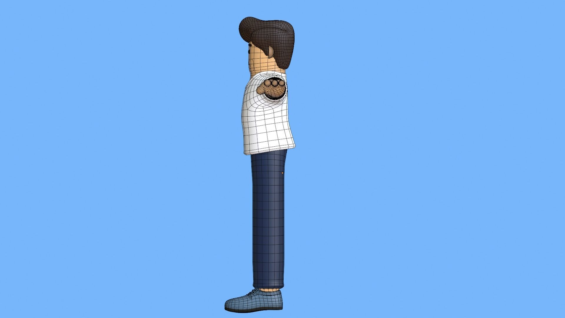 Minimal Cartoon Character Man 3D model_31