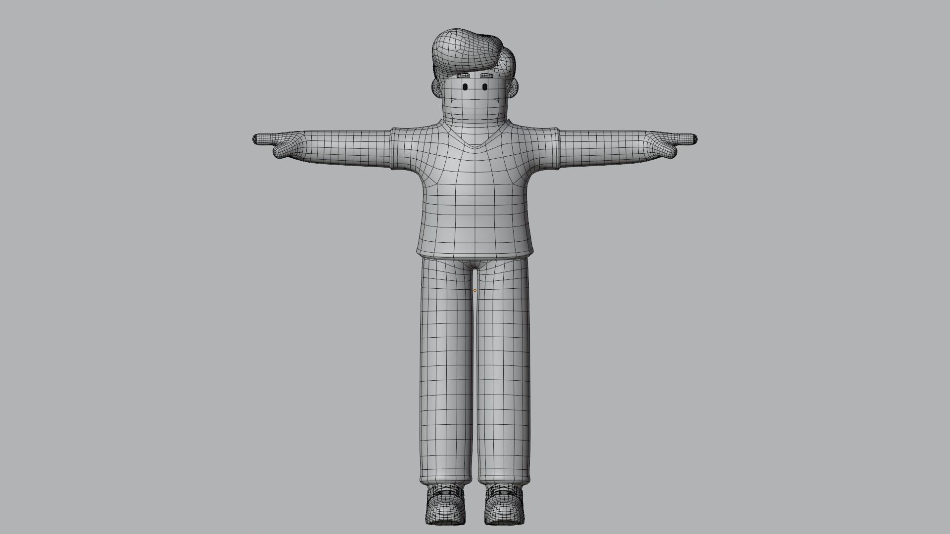 Minimal Cartoon Character Man 3D model_24