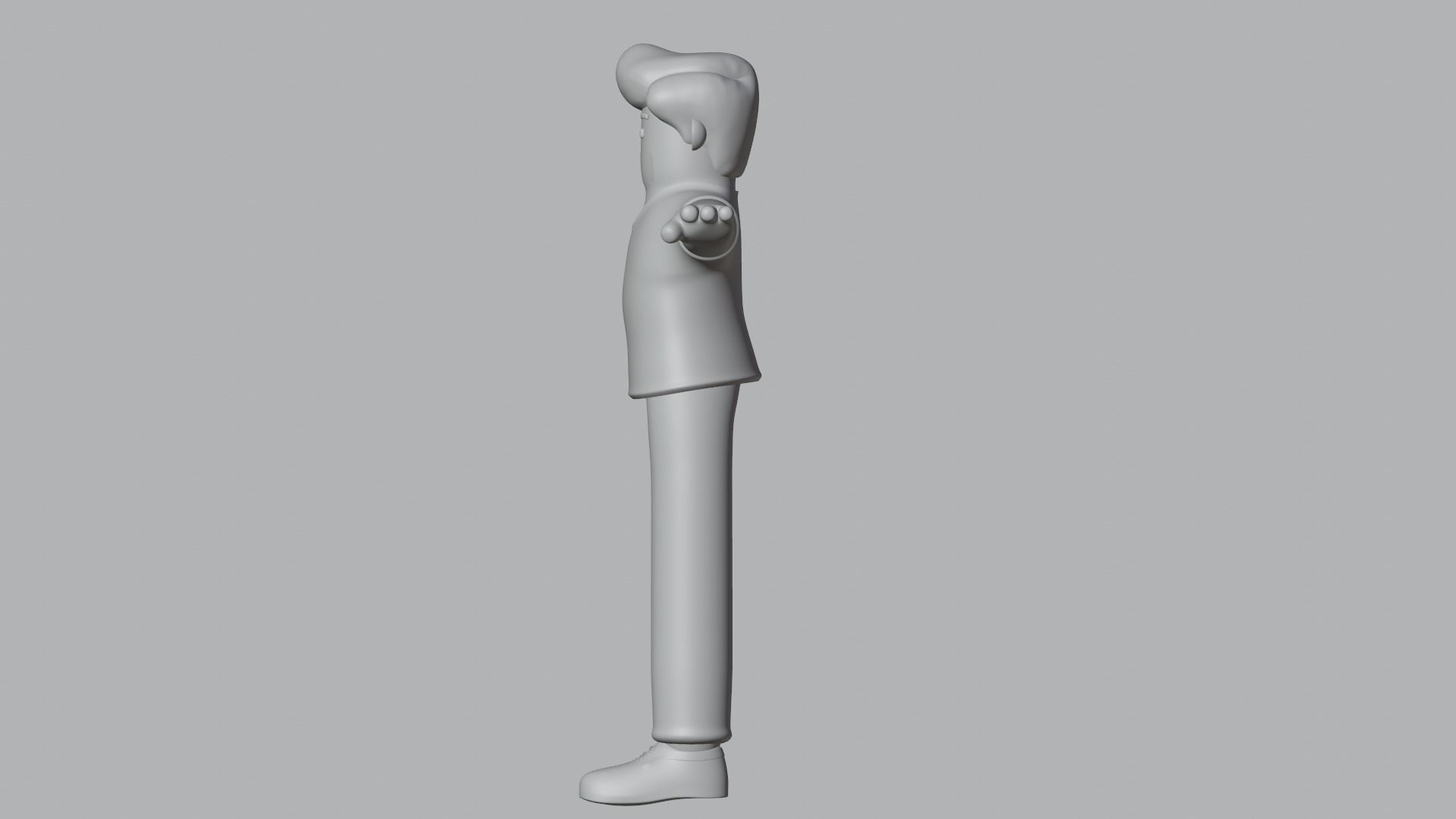 Minimal Cartoon Character Man 3D model_23