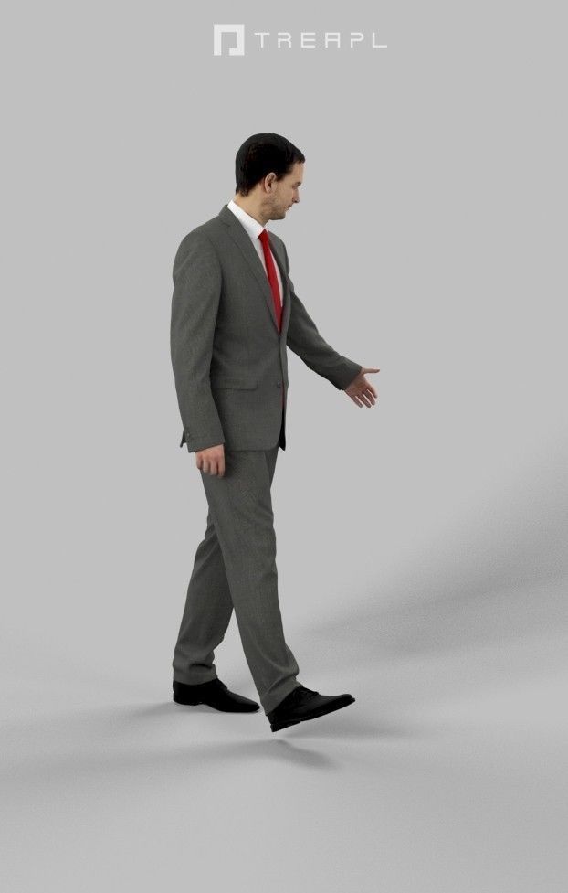 3d crowds and Jest A Midground Business Man Walking 3D Model Collection_16