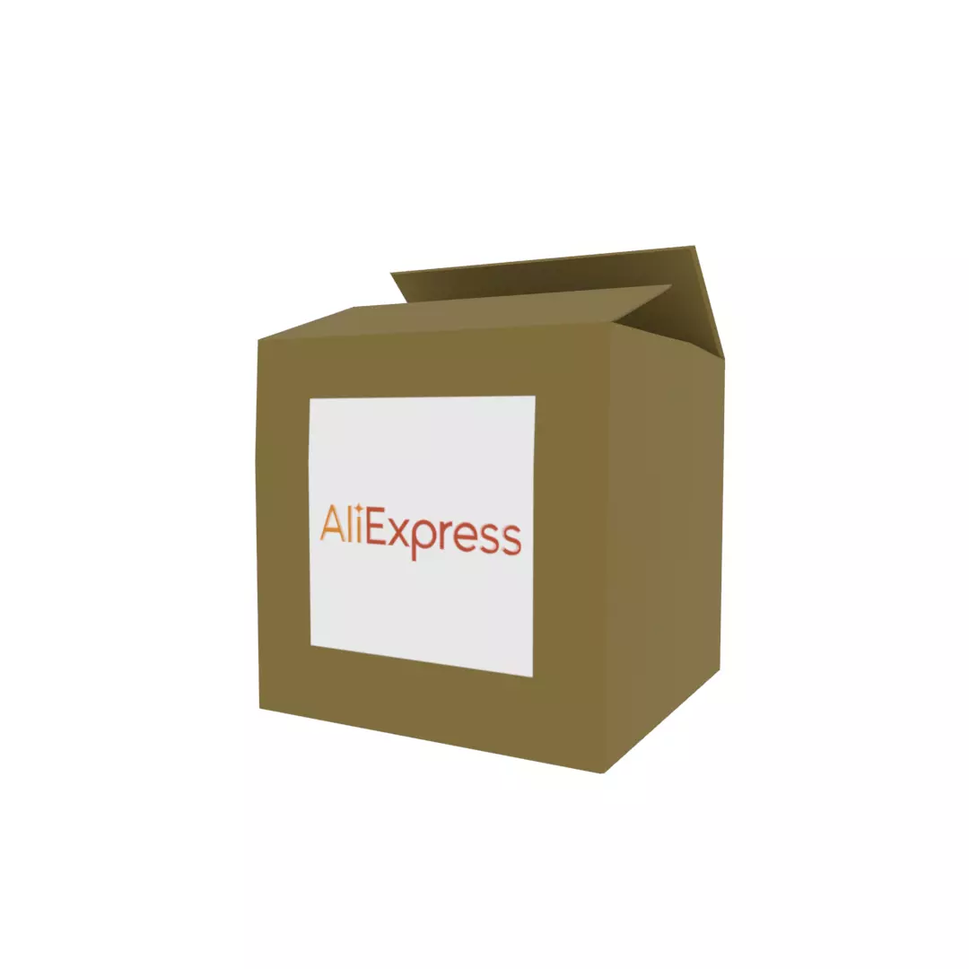 Ali express box Low-poly 3D model_0