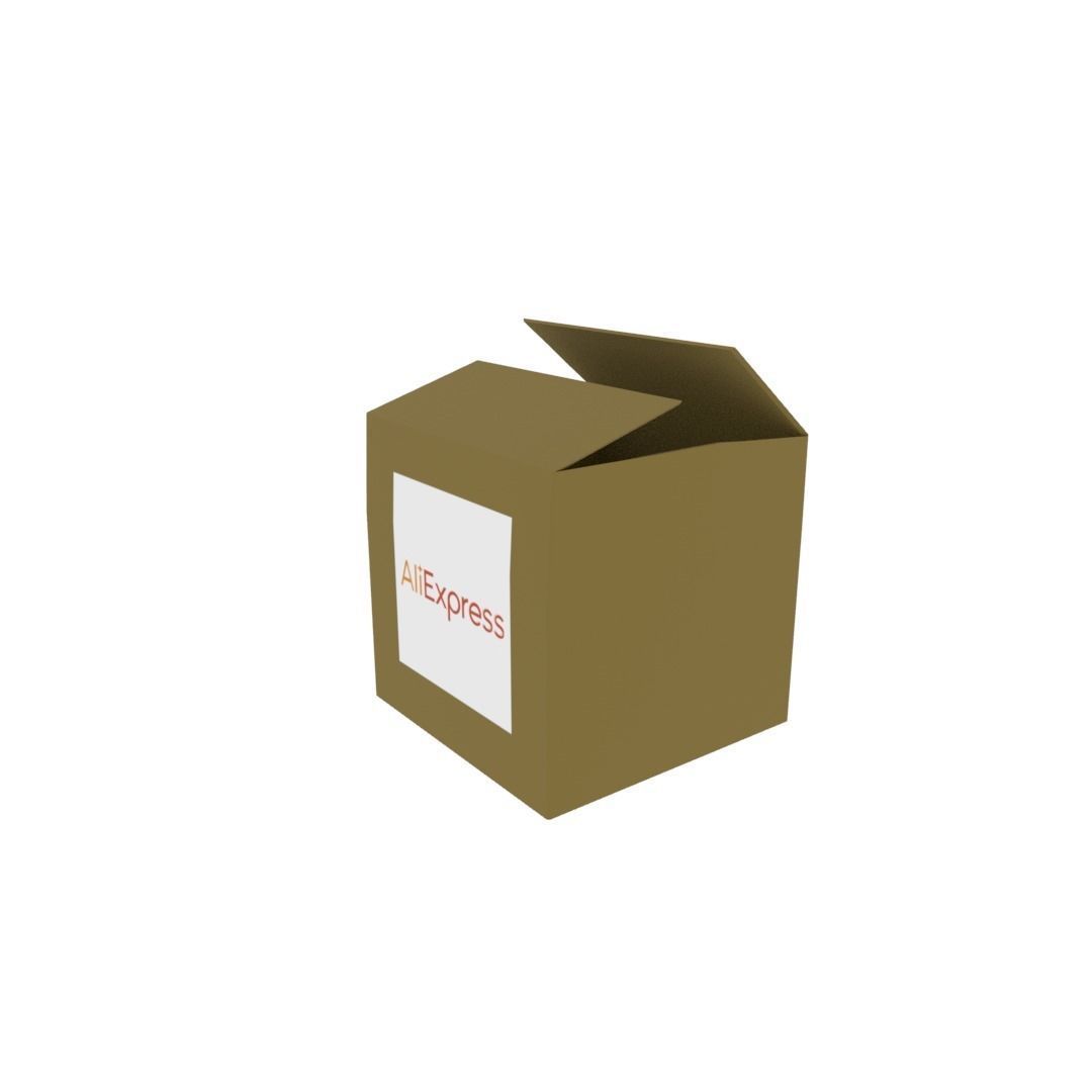 Ali express box Low-poly 3D model_13