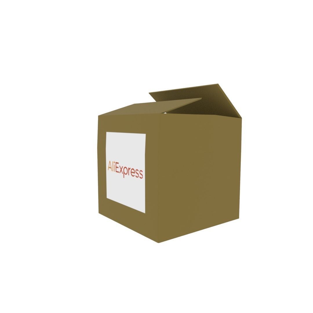 Ali express box Low-poly 3D model_9