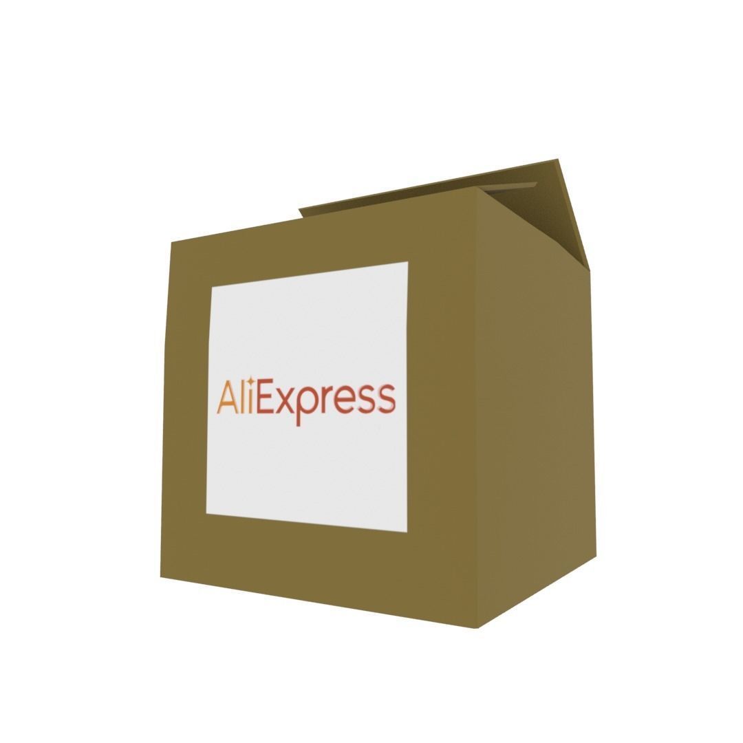 Ali express box Low-poly 3D model_17