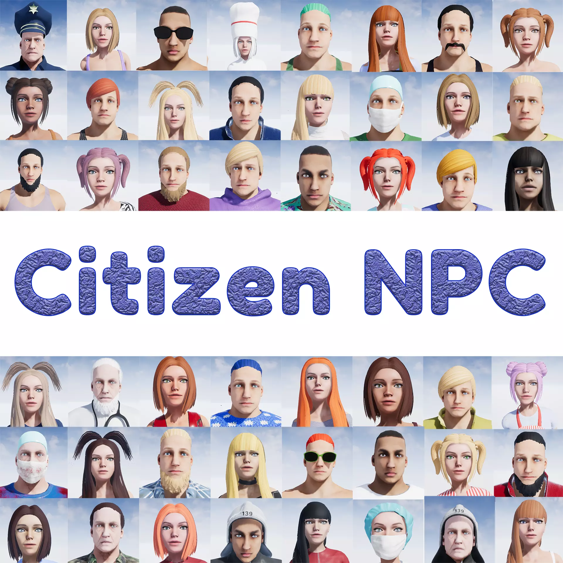 Citizen NPC Low-poly 3D model