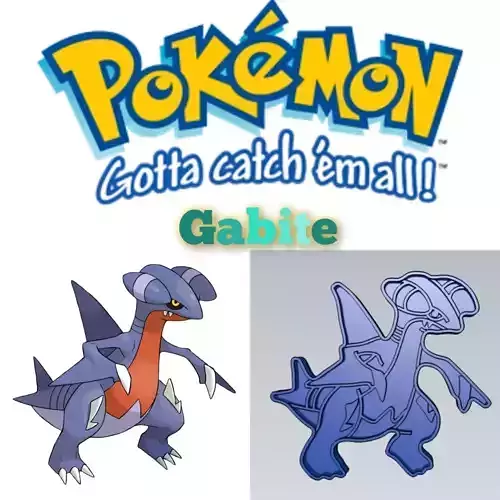 Amazing Pokemon Gabite Cookie Cutter Stamp Cake Decorating 