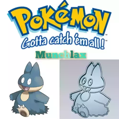 Amazing Pokemon Munchlax Cookie Cutter Stamp Cake Decorating 
