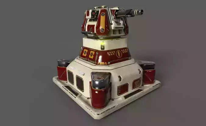 Small 50mm Cannon 3D model