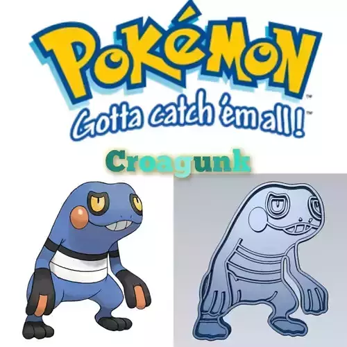 Amazing Pokemon CroagunkCookie Cutter Stamp Cake Decorating 