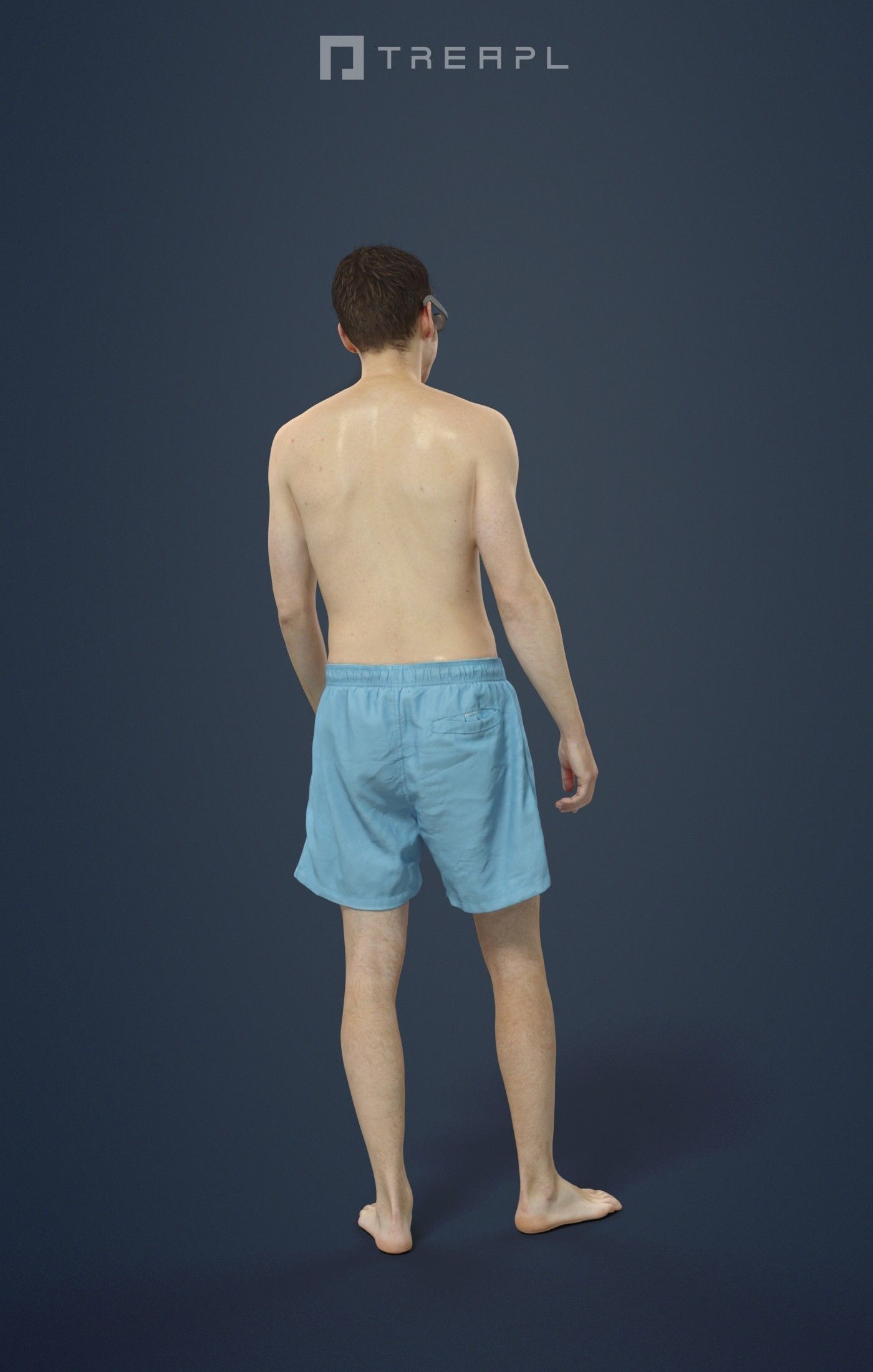 3d crowds and Jayne A Foreground Beach Man Shades 3D Model Collection_19