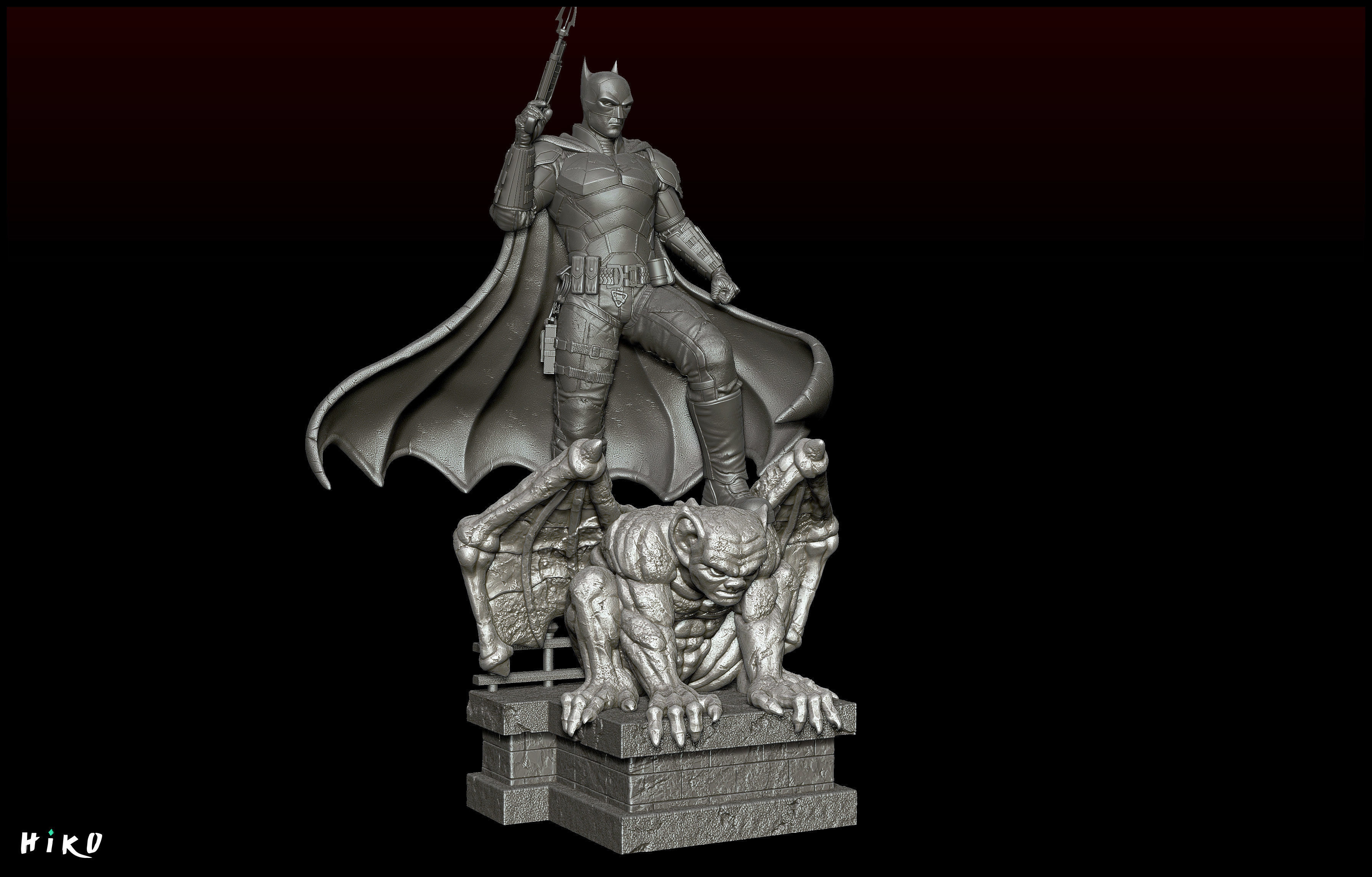 The Batman 2022 - Robert Pattinson STL - 1-6 Scale 3D print model_33