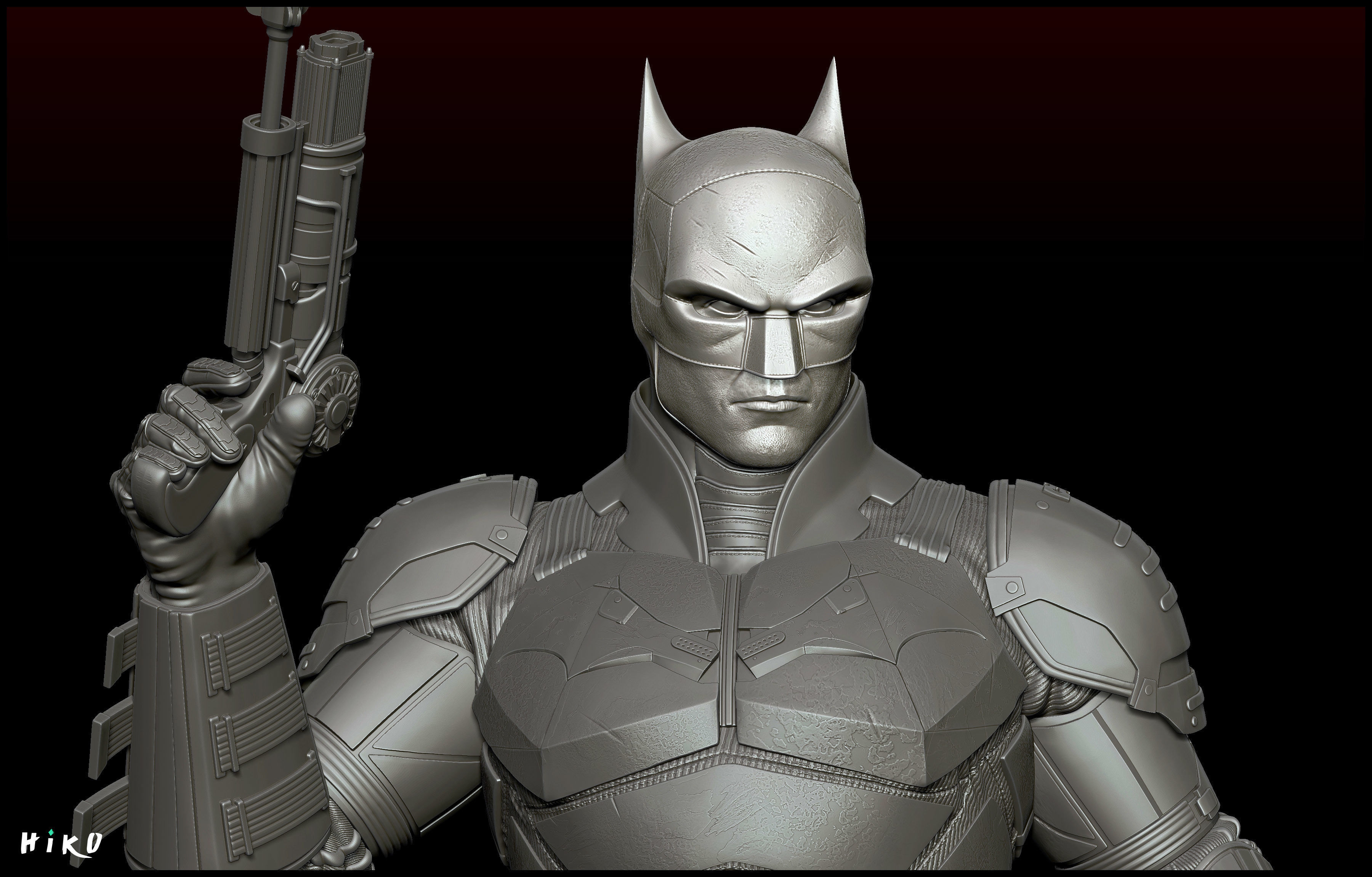 The Batman 2022 - Robert Pattinson STL - 1-6 Scale 3D print model_14