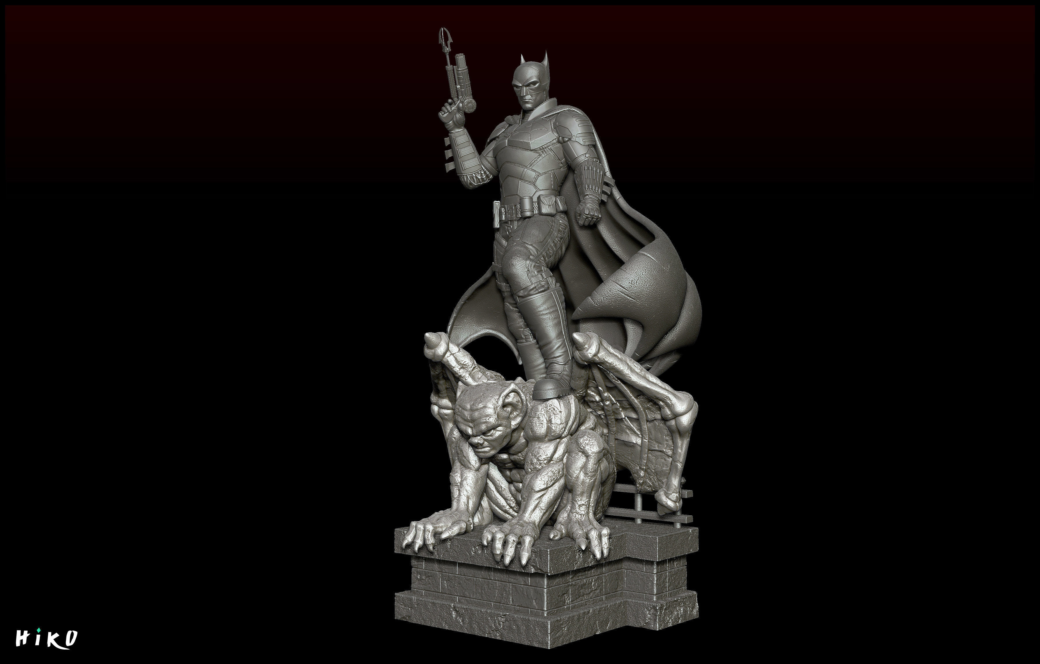 The Batman 2022 - Robert Pattinson STL - 1-6 Scale 3D print model_27