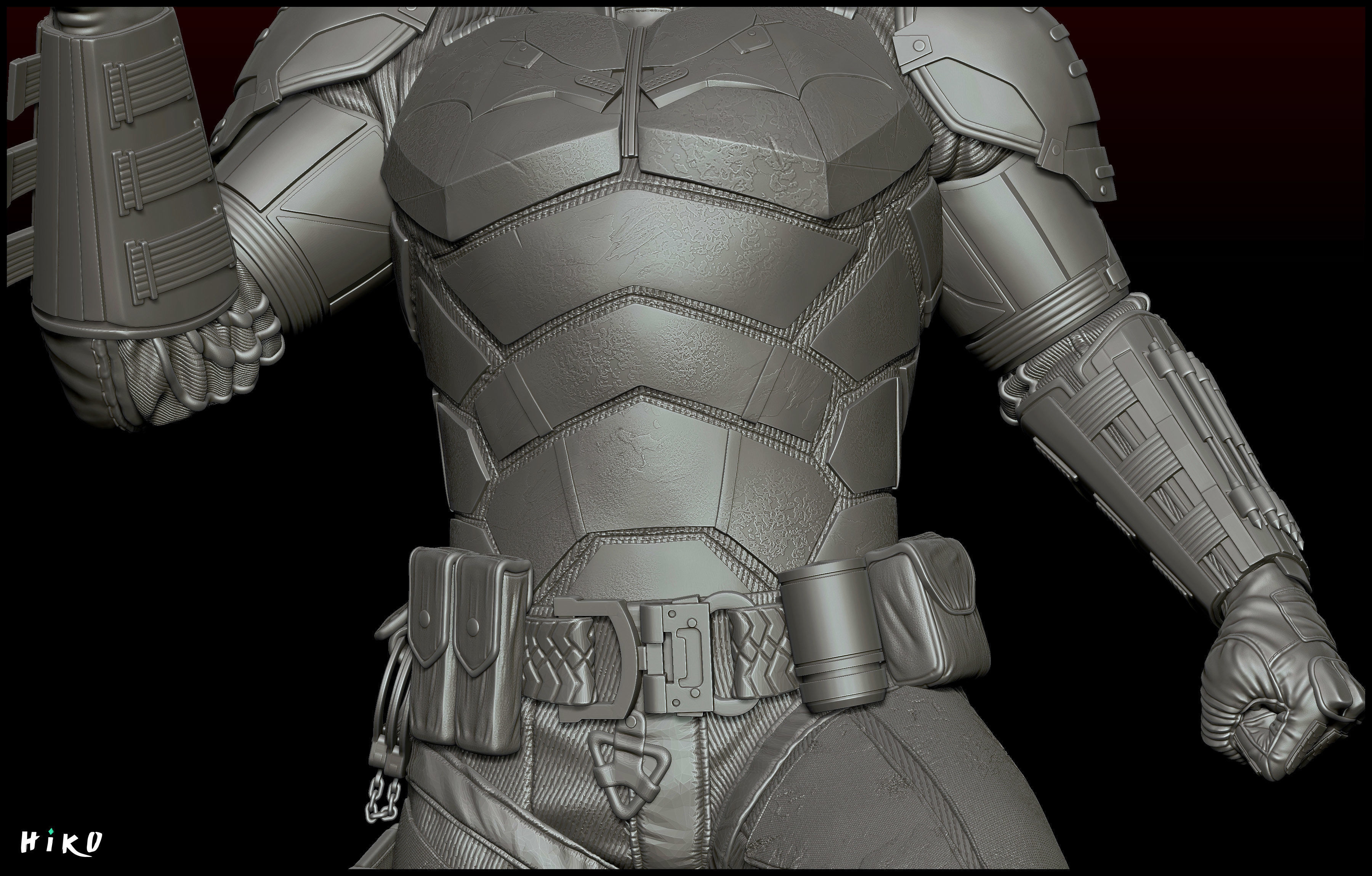 The Batman 2022 - Robert Pattinson STL - 1-6 Scale 3D print model_17