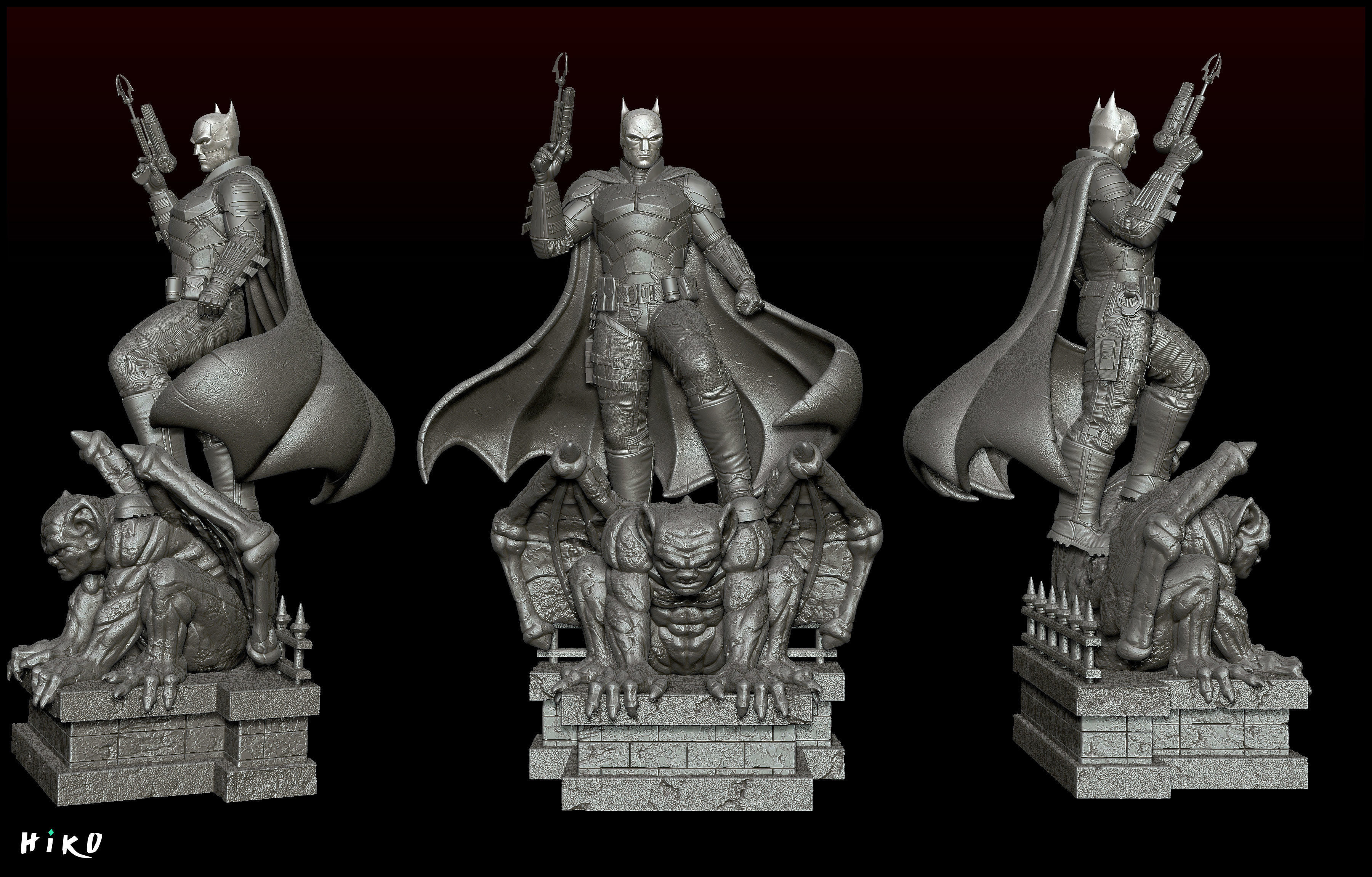 The Batman 2022 - Robert Pattinson STL - 1-6 Scale 3D print model_5