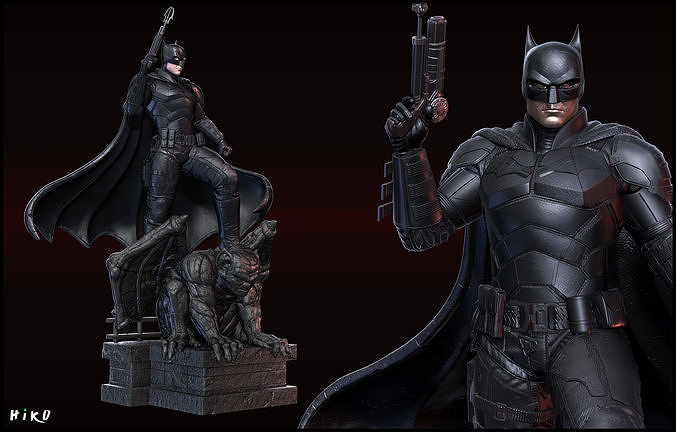 The Batman 2022 - Robert Pattinson STL - 1-6 Scale 3D print model