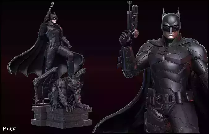 The Batman 2022 - Robert Pattinson STL - 1-6 Scale 3D print model