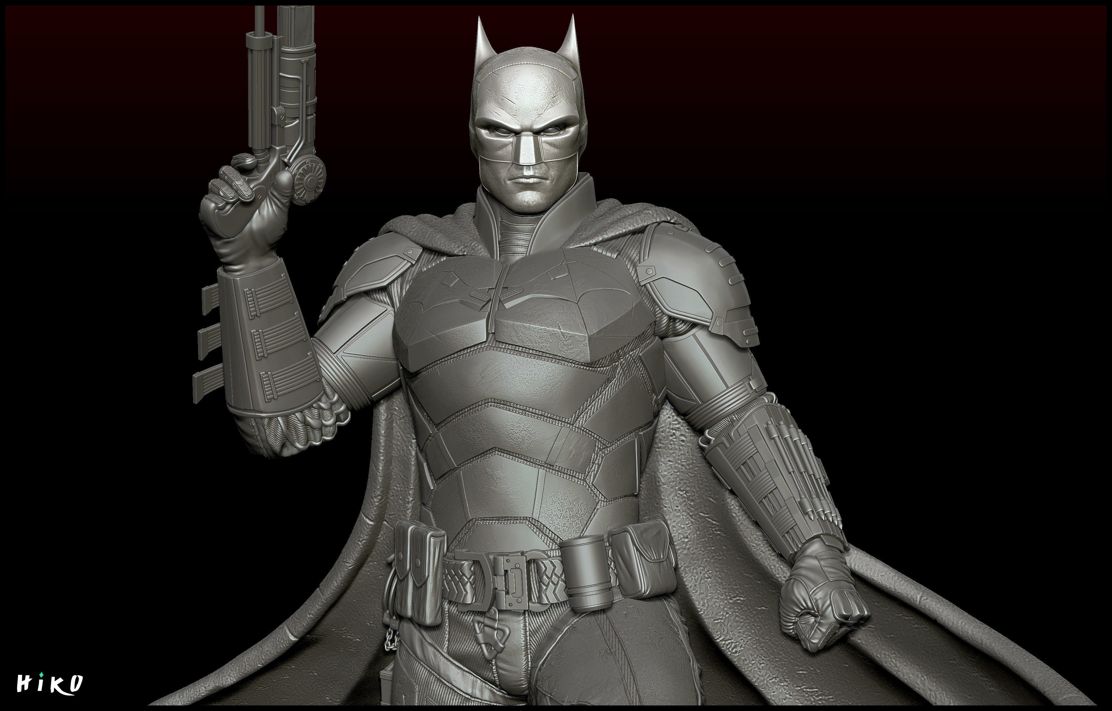 The Batman 2022 - Robert Pattinson STL - 1-6 Scale 3D print model_22