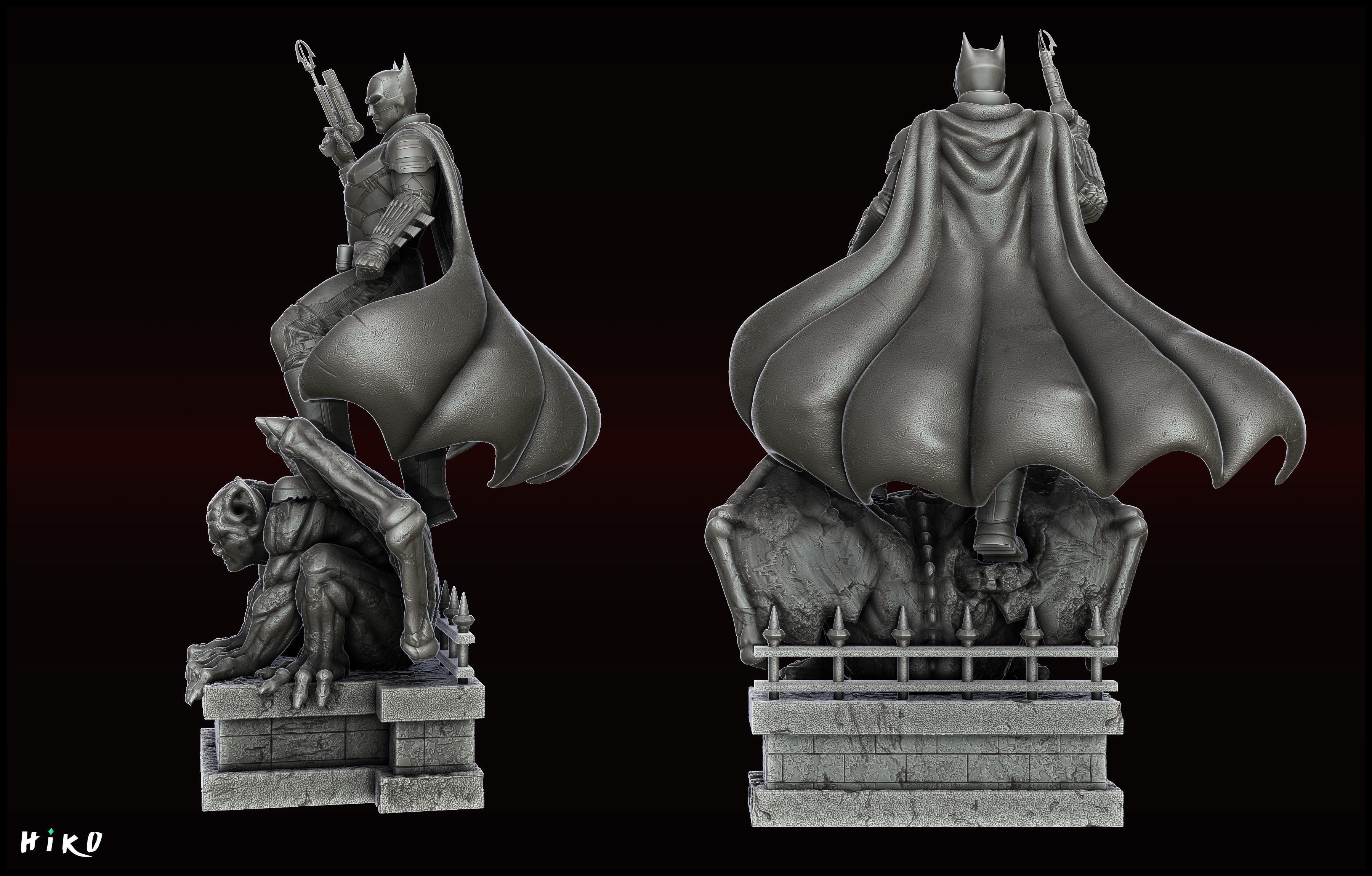 The Batman 2022 - Robert Pattinson STL - 1-6 Scale 3D print model_3