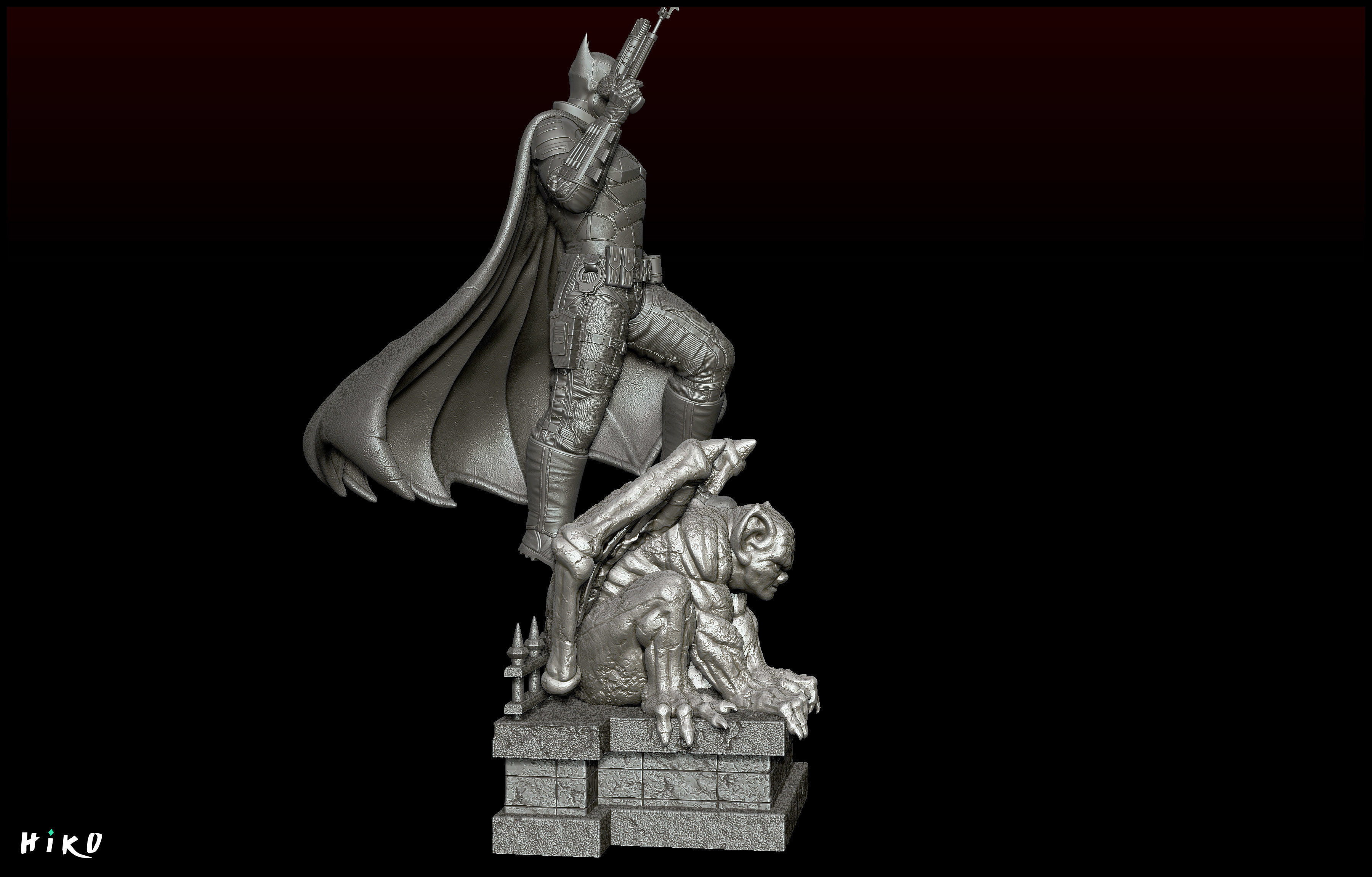 The Batman 2022 - Robert Pattinson STL - 1-6 Scale 3D print model_32