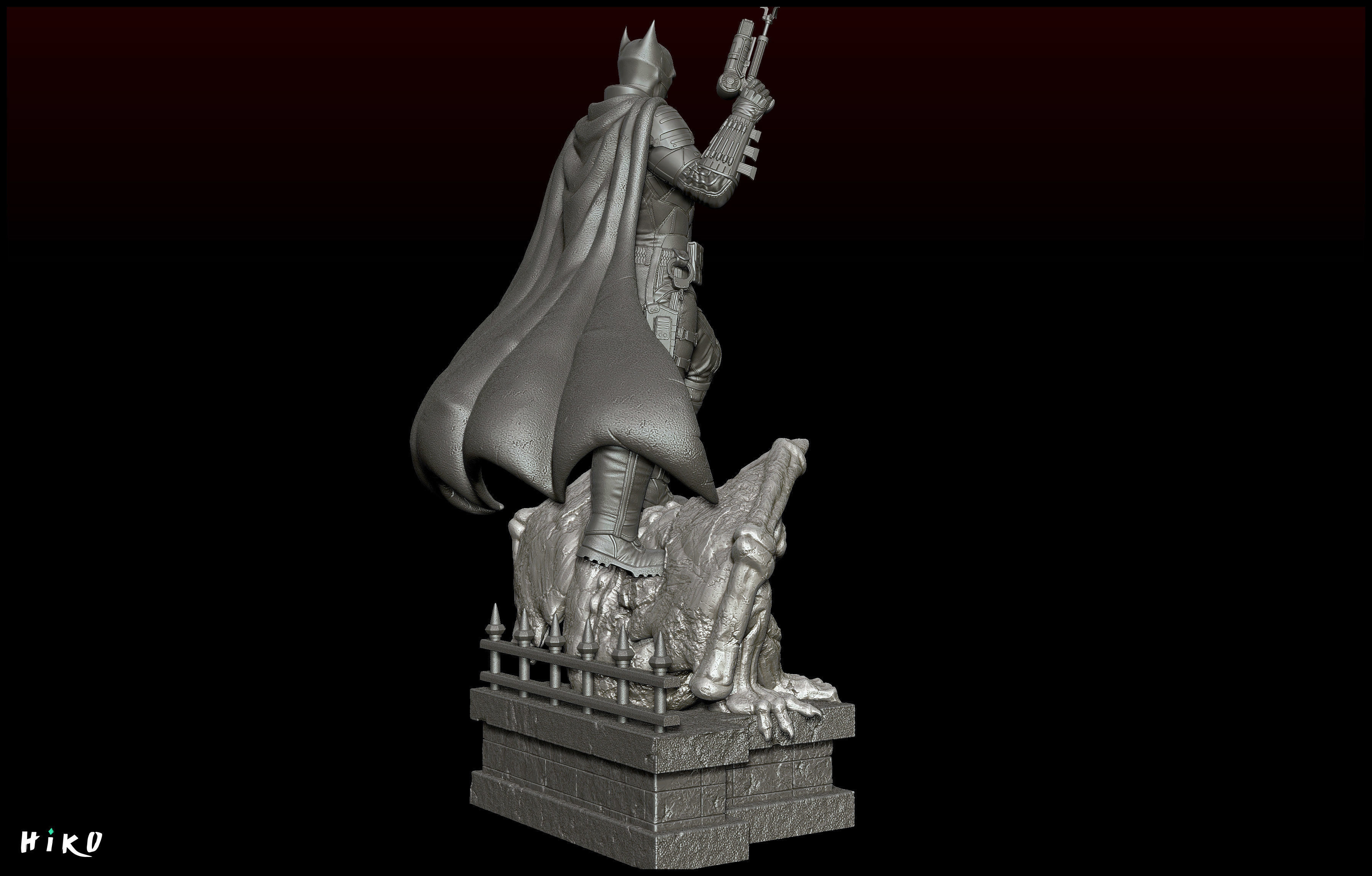 The Batman 2022 - Robert Pattinson STL - 1-6 Scale 3D print model_31