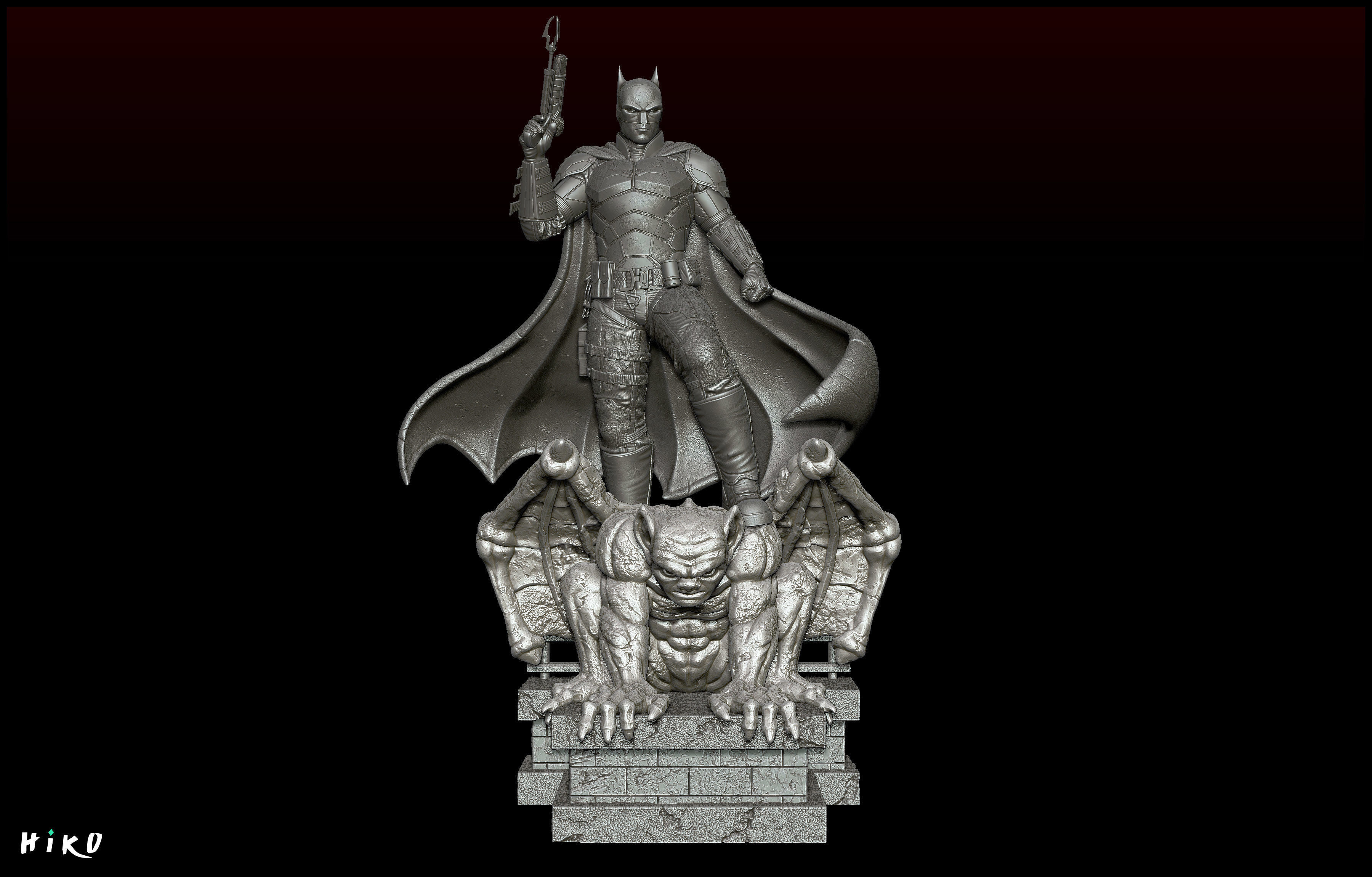 The Batman 2022 - Robert Pattinson STL - 1-6 Scale 3D print model_26