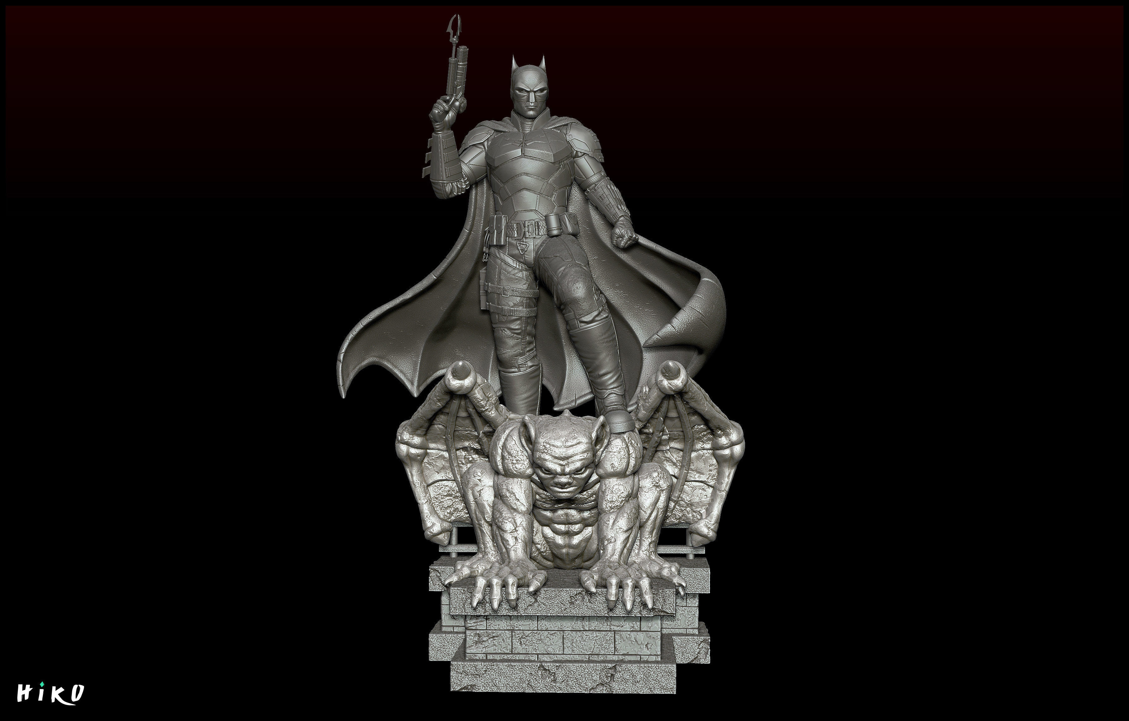 The Batman 2022 - Robert Pattinson STL - 1-6 Scale 3D print model_34