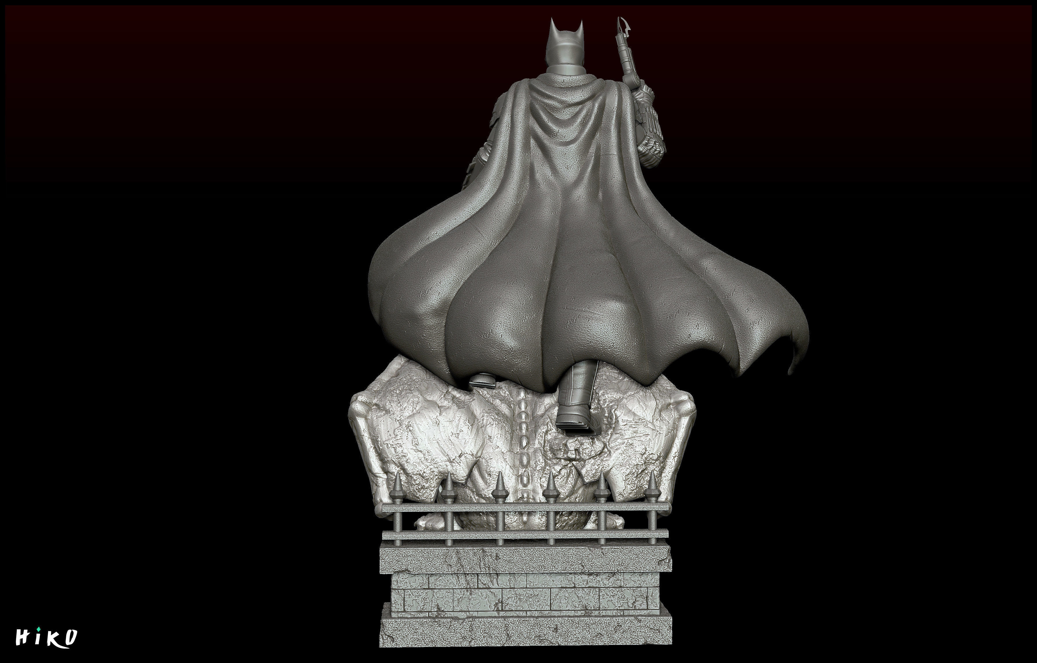The Batman 2022 - Robert Pattinson STL - 1-6 Scale 3D print model_30