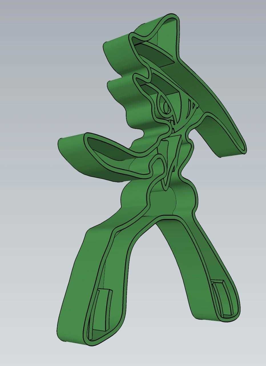 Amazing Pokemon Gallade Cookie Cutter Stamp Cake Decorating 3D model_3