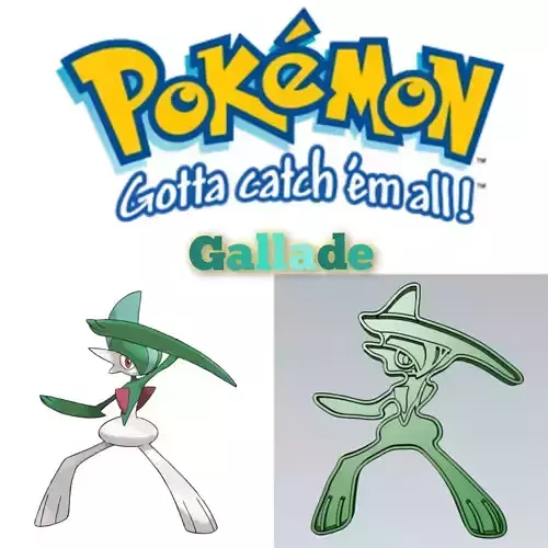 Amazing Pokemon Gallade Cookie Cutter Stamp Cake Decorating  3D model