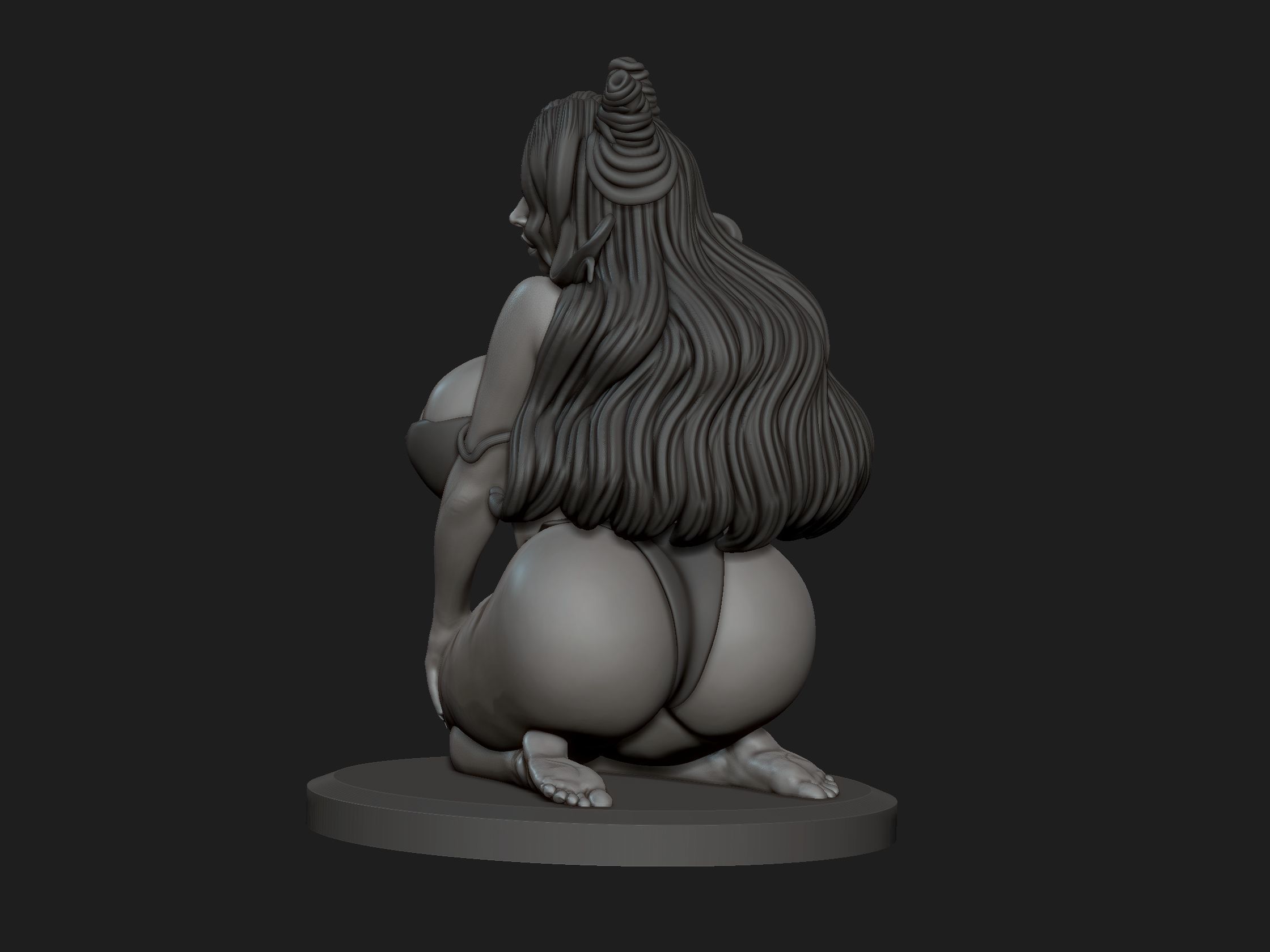Sitting Women figure 3D print model_6