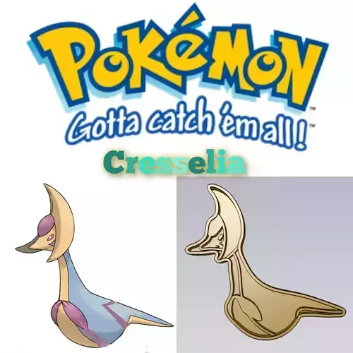 Amazing Pokemon Cresselia Cookie Cutter Stamp Cake Decorating 