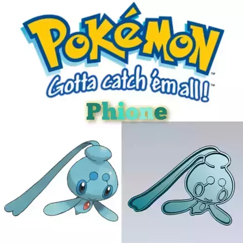 Amazing Pokemon Phione Cookie Cutter Stamp Cake Decorating 