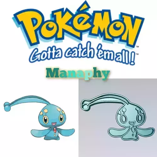 Amazing Pokemon Manaphy Cookie Cutter Stamp Cake Decorating 